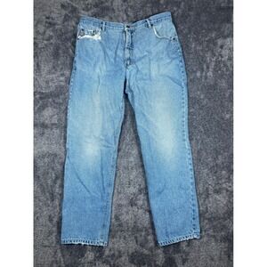 Vintage‎ Bugle Boy Jeans 750 Mens 38W 32L Light Wash Distressed Denim Casual
